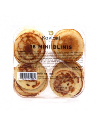 Mini-Blinis Organic Kaviar 16 Pack 4.76oz - 135gr